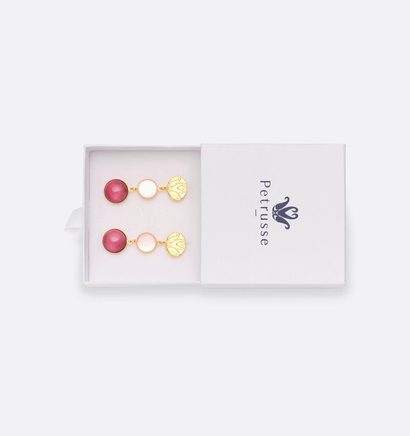 BOUCLES D'OREILLES JULIETTE - Blanc rose