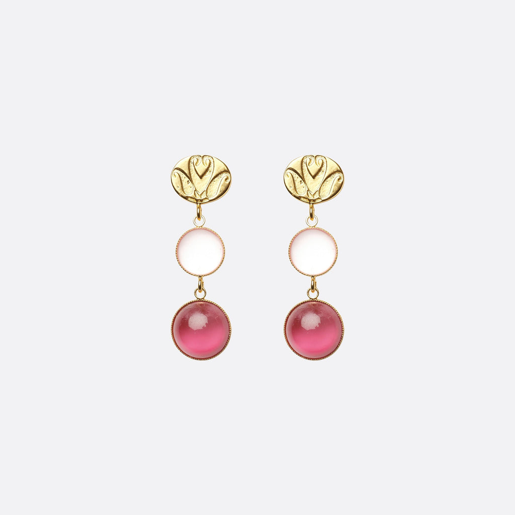 BOUCLES D'OREILLES JULIETTE - Blanc rose