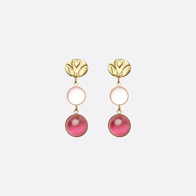 BOUCLES D'OREILLES JULIETTE - Blanc rose