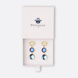 Petrusse Boucles D'Oreilles Juliette - Bleu Saphir Aqua