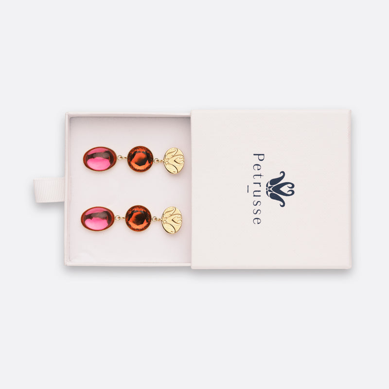 BOUCLES D'OREILLES JULIETTE - Prune précieuse