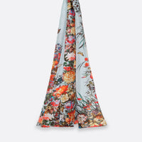 SILK SCARF - CASCADE BLUE