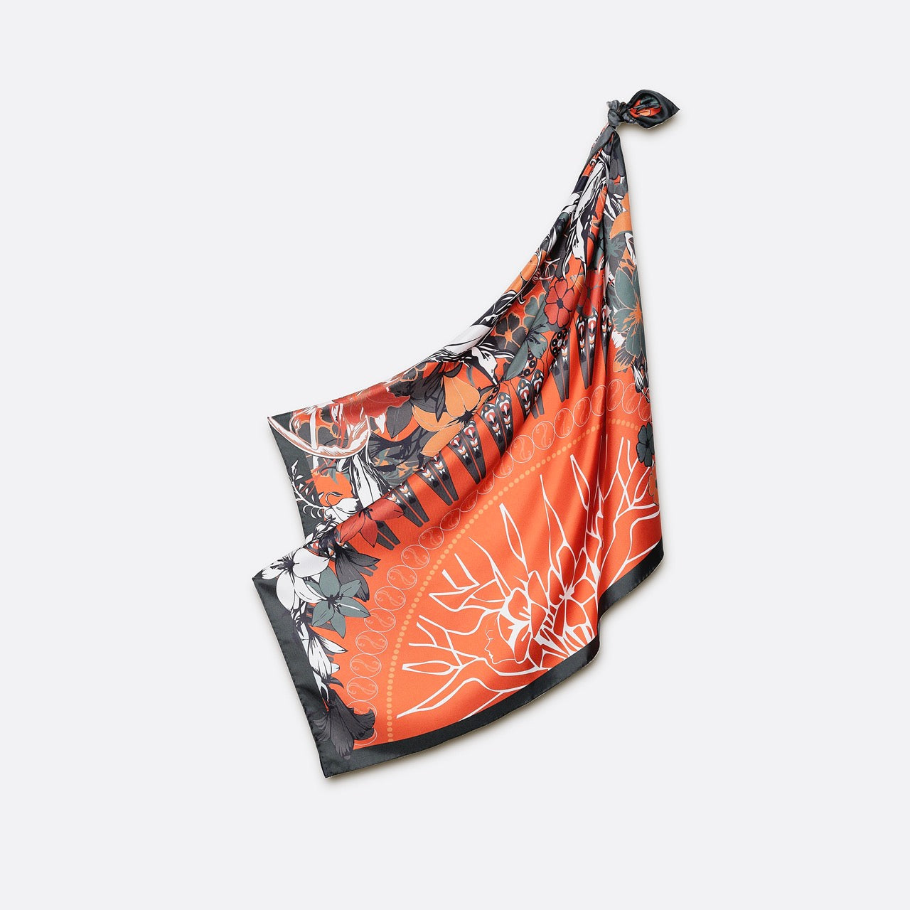 SILK SCARF 90 - CHAMADE KAKI