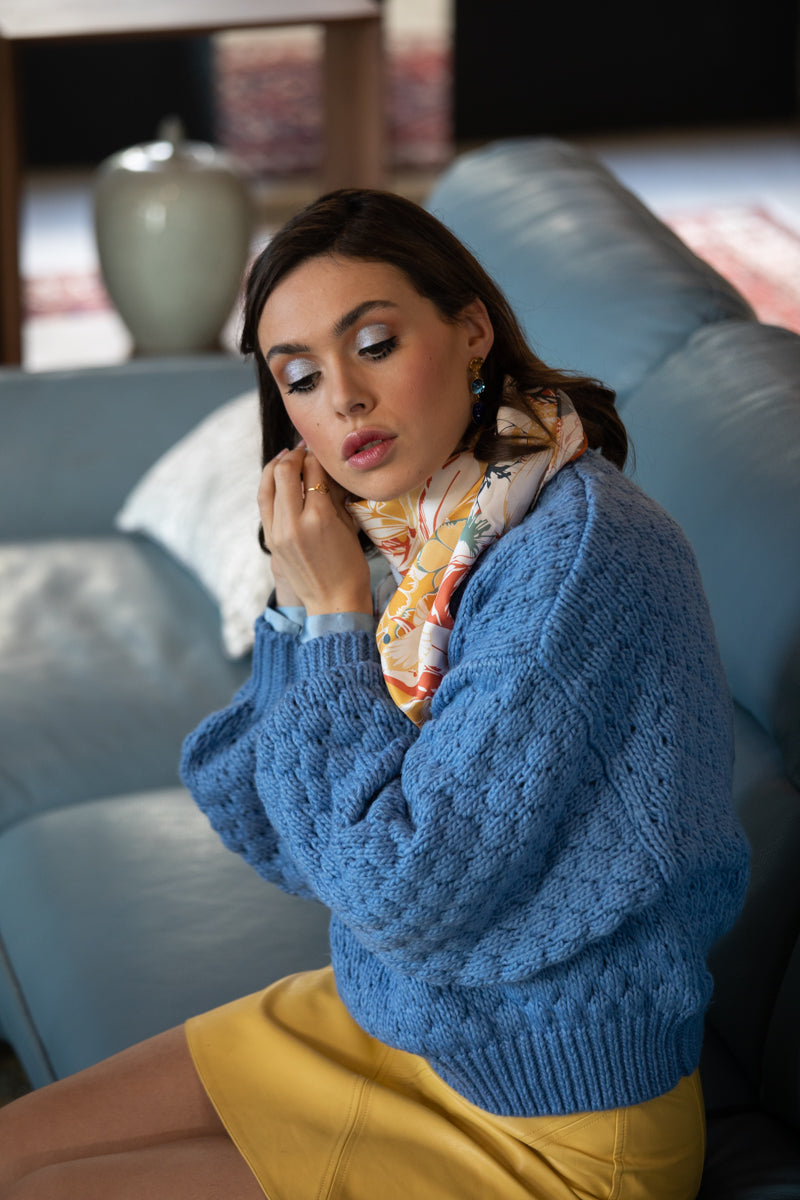 CARRE SOIE 90 - CHAMADE OR