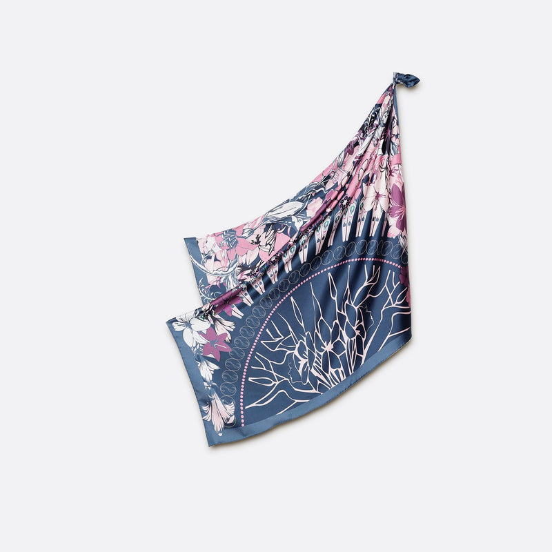 SILK SCARF 90 - CHAMADE PINK 