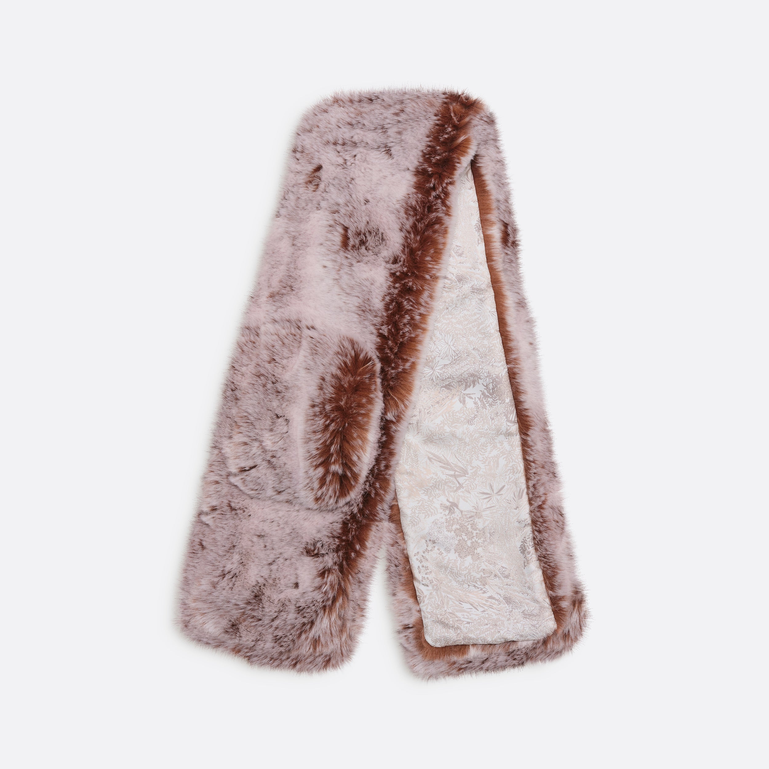 FAUX FUR COLLAR SCARF - EVE BEIGE