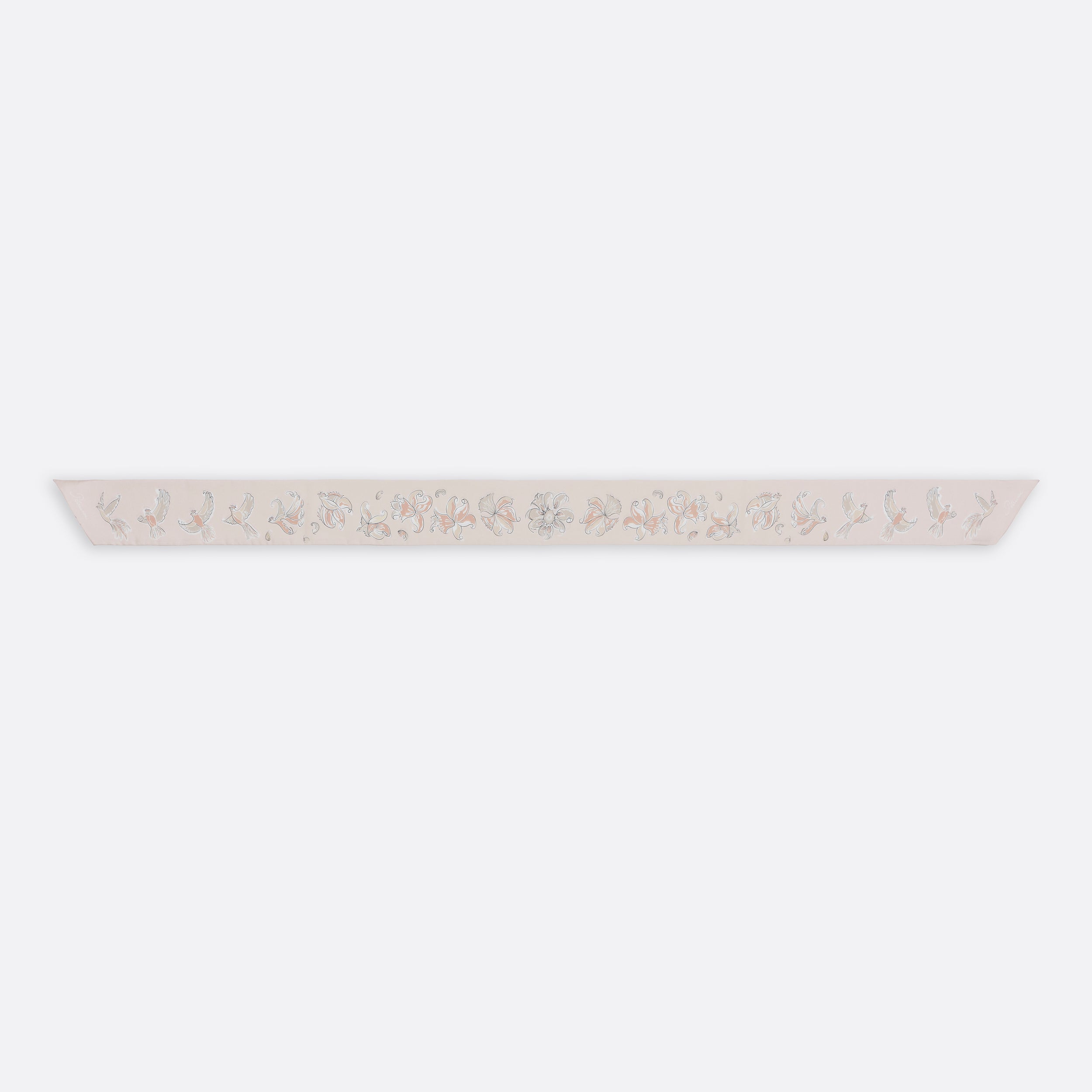 Foulard Femme Petrusse Diane Beige - Ruban En Soie