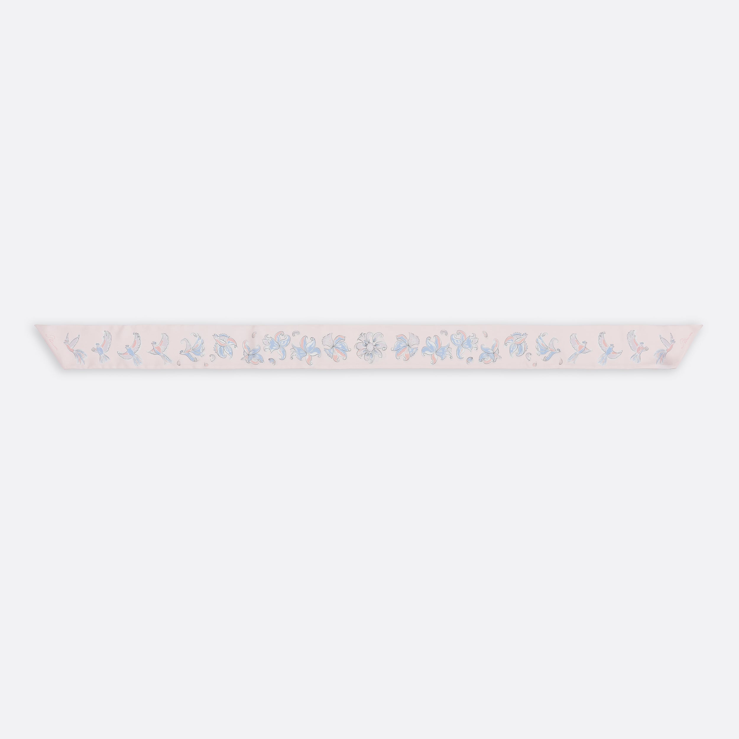 Foulard Femme Petrusse Diane Rose Boudoir - Ruban En Soie