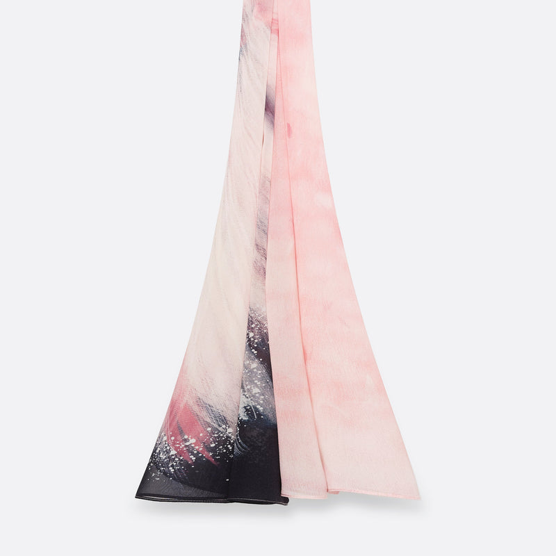 SILK MUSLIN STOLE - EDGAR POWDER PINK