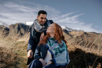 PETRUSSE Carré Cachemire 120 ELIO BLEU | écharpe pour homme et femme