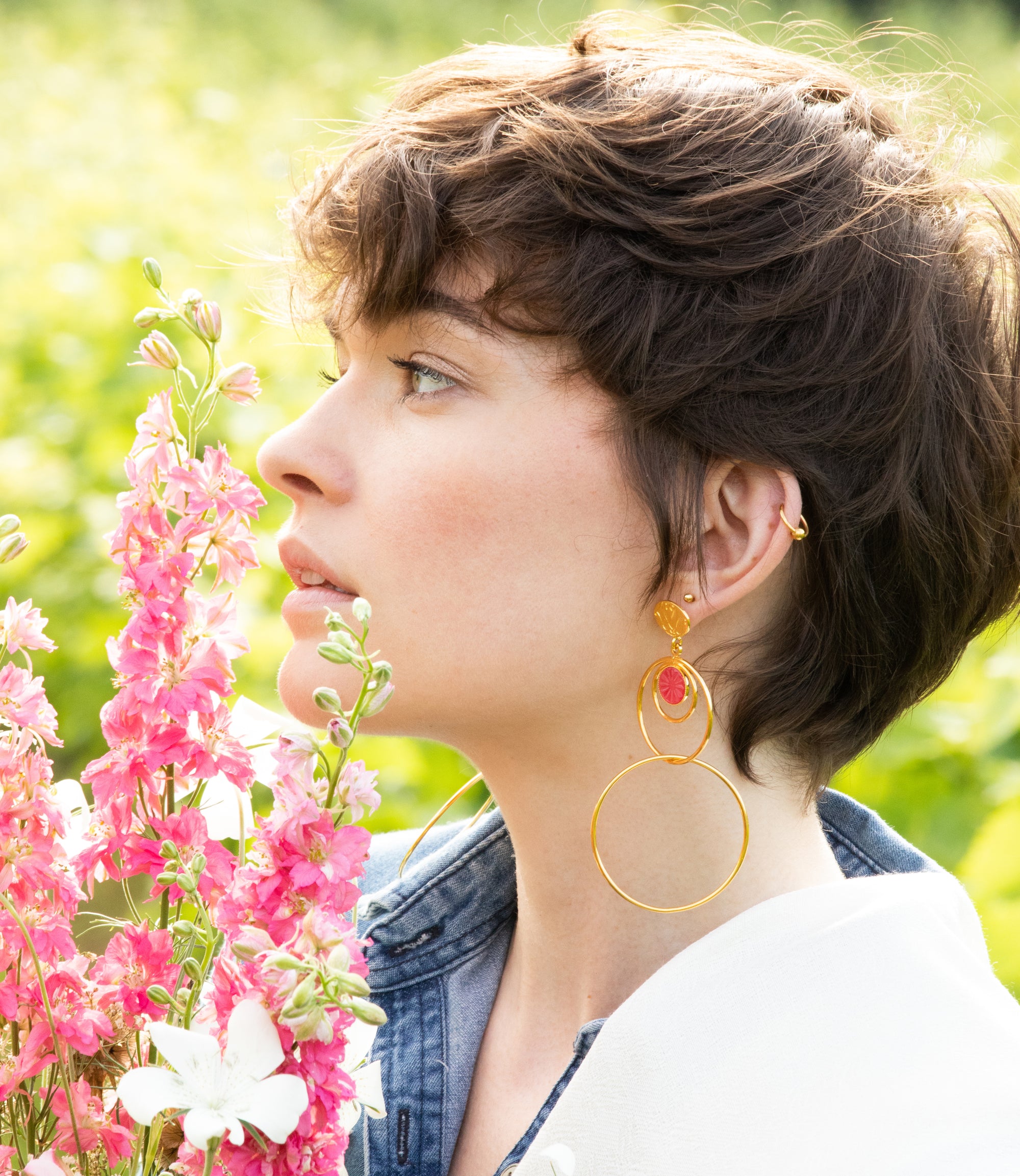 BOUCLES D'OREILLES ALEXANDRA - rose
