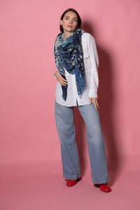 CARRE LAINE 140 - EVE BLEU