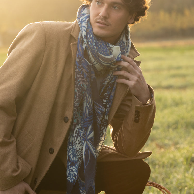CARRE LAINE 140 - EVE BLEU