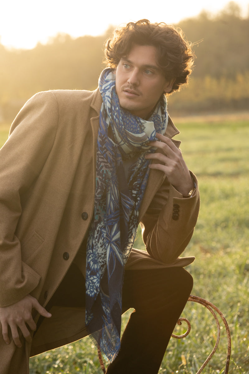 CARRE LAINE 140 - EVE BLEU