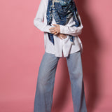 WOOL SCARF 140 - EVE BLUE