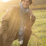 WOOL SCARF 140 - EVE BLUE