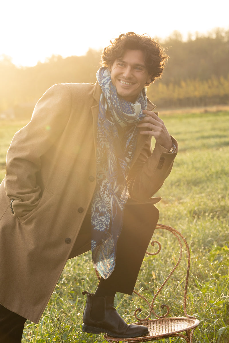 CARRE LAINE 140 - EVE BLEU