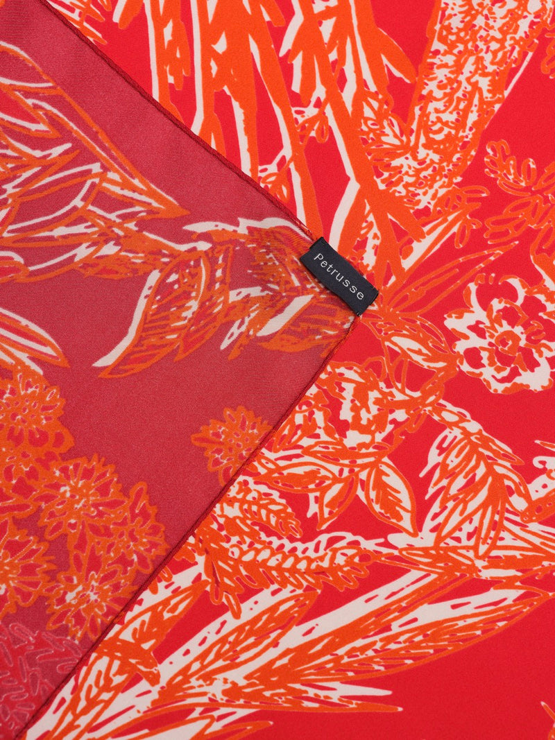 SILK SCARF 90 - EVE FIRE RED