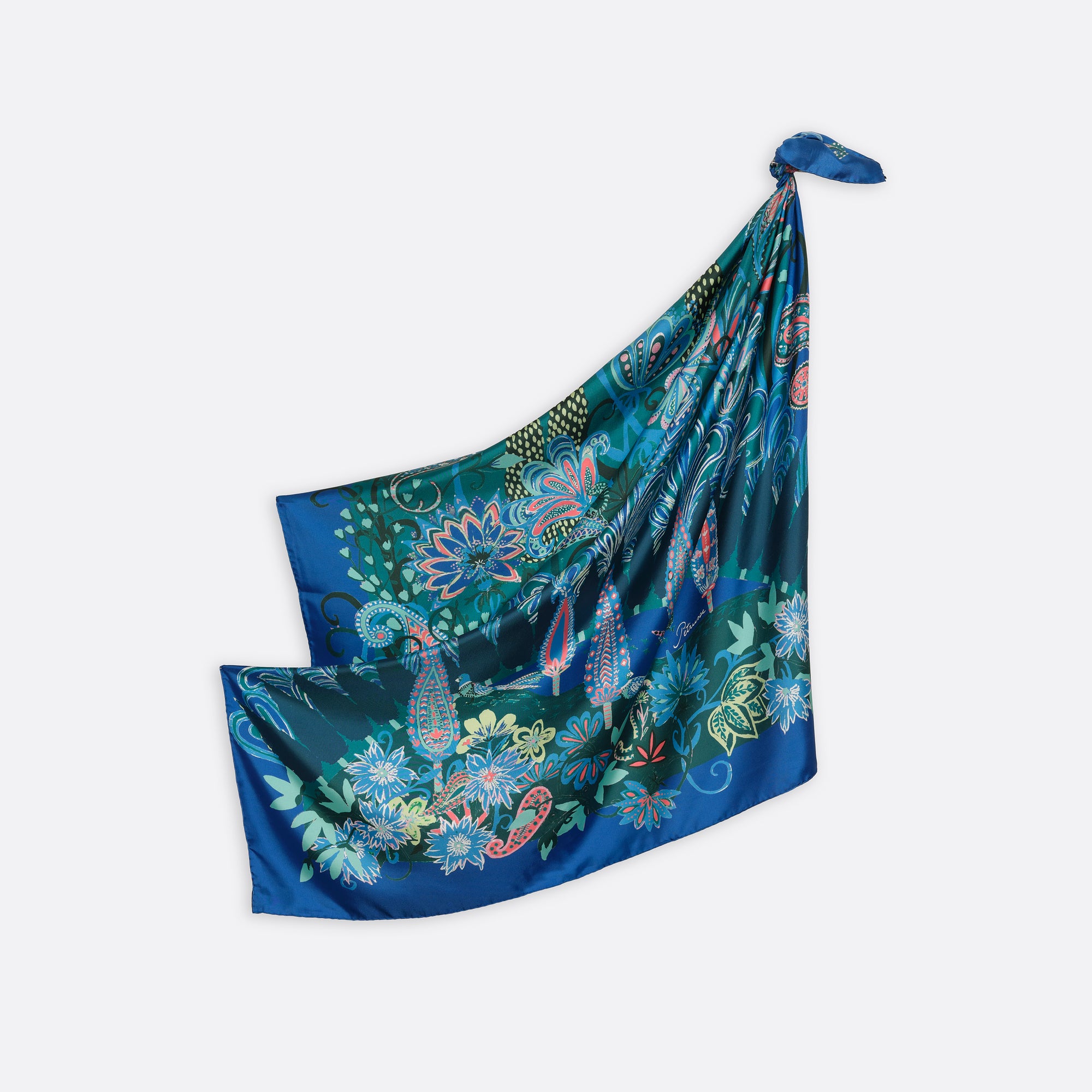 SILK SCARF 105 - FANNY EMERALD
