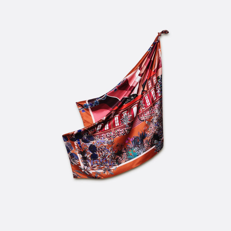 SILK SCARF 105 -FANTASY CARAMEL 