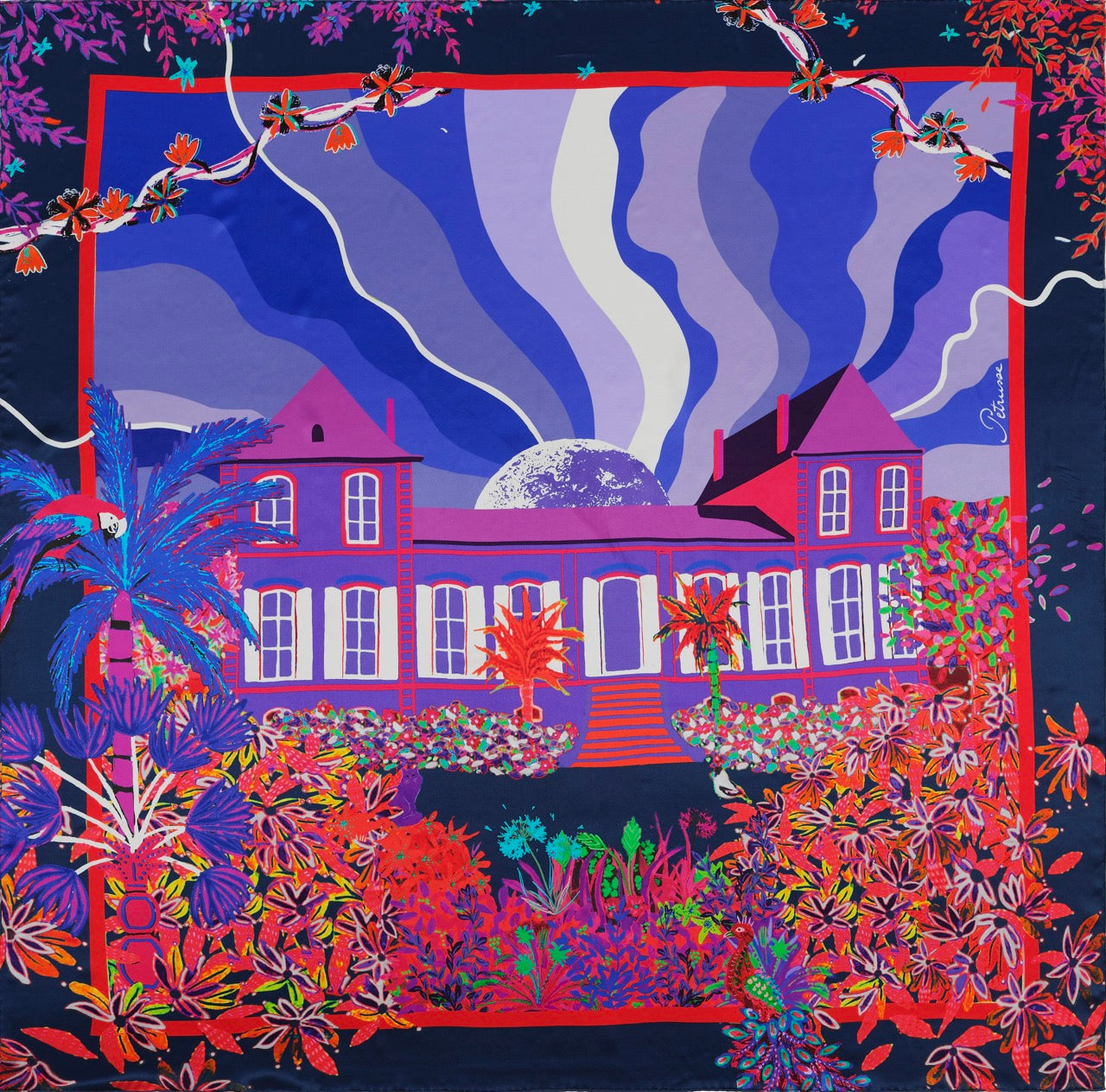 Petrusse Carre Soie 105 - Fantasy Neon