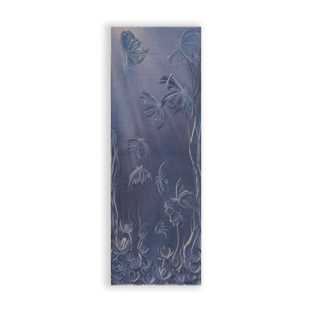 Écharpe en cachemire|  PETRUSE FLORE BLUE