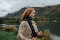 Écharpe en laine | PETRUSSE FOUGUE NOIR