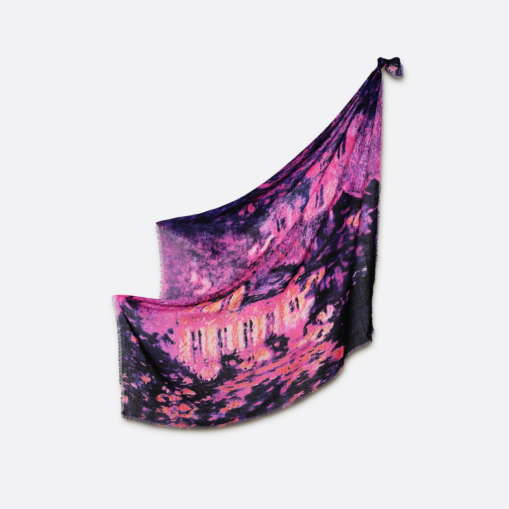 WOOL SCARF 120 - GAIA VIOLET