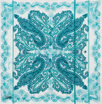 COTTON SQUARE SCARF 50 - IDA EMERALD GREEN