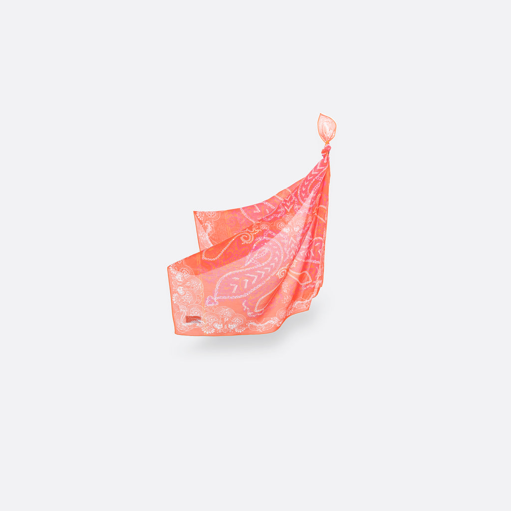 COTTON SQUARE SCARF 50 - IDA ORANGE