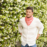 COTTON SQUARE SCARF 50 - IDA PINK