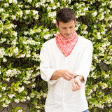 COTTON SQUARE SCARF 50 - IDA PINK