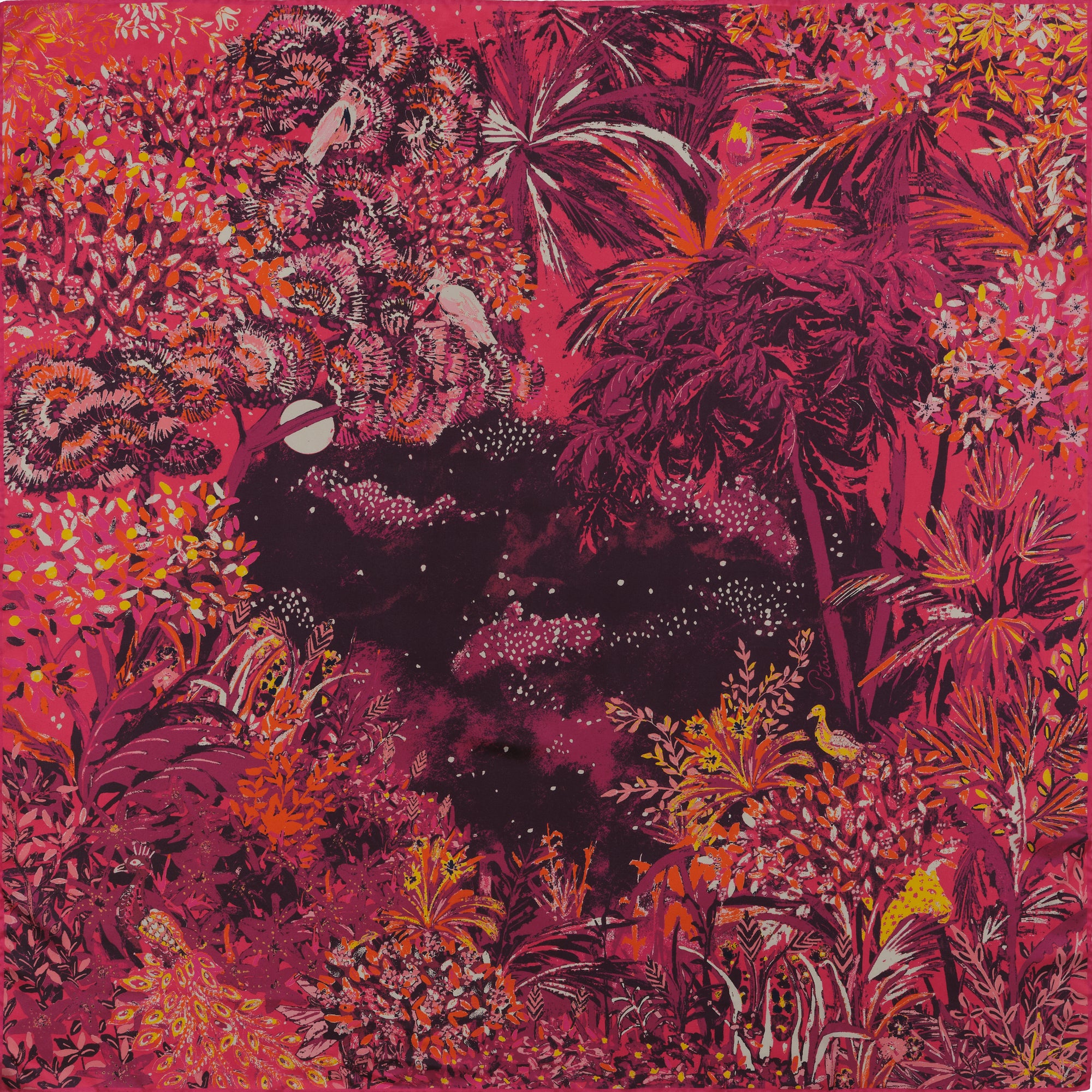 CARRE DE SOIE 105 PETRUSSE IDYLLE FUCHSIA