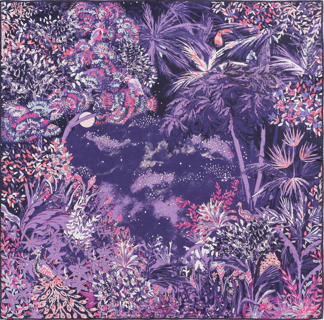 Carre De Soie 105 Petrusse Idylle Lilas