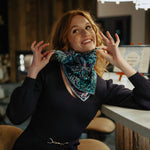 Carre De Soie 105 Petrusse Idylle Turquoise