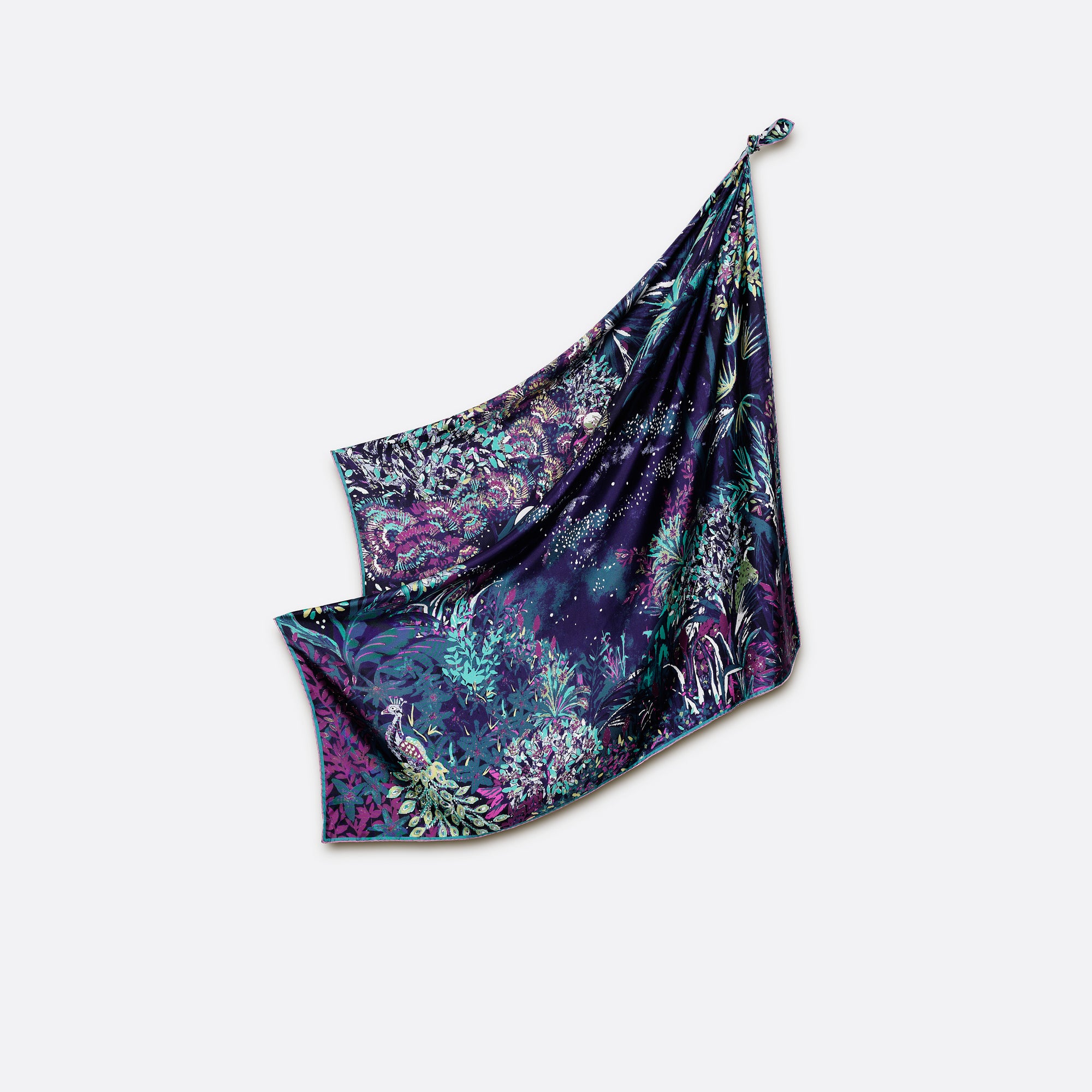 CARRE DE SOIE 105 PETRUSSE IDYLLE TURQUOISE