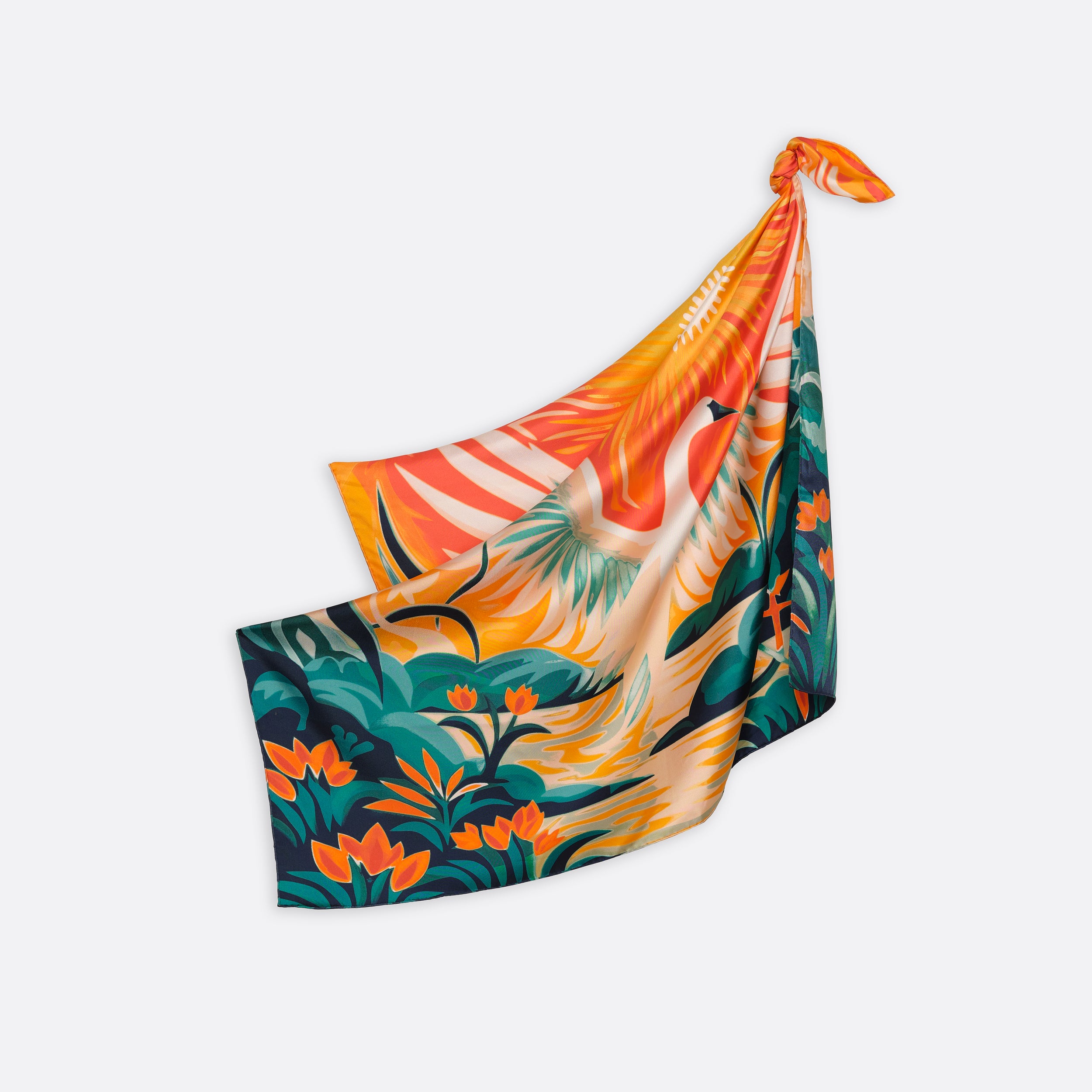 Petrusse Carre Soie 90 - Isadora Soie Orange