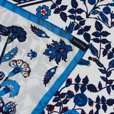 Petrusse Carre en Soie Iznik Bleu