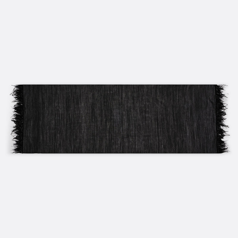 WOOL SILK STOLE - LYRIC BLACK