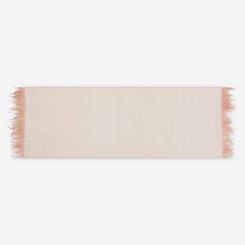 WOOL SILK STOLE - NUDE PINK