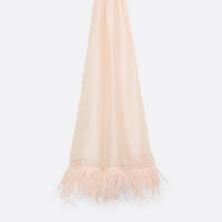 WOOL SILK STOLE - LYRIC NUDE PINK