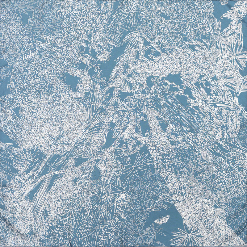 SILK SQUARE SCARF 65 - MAYA MINI BLUE