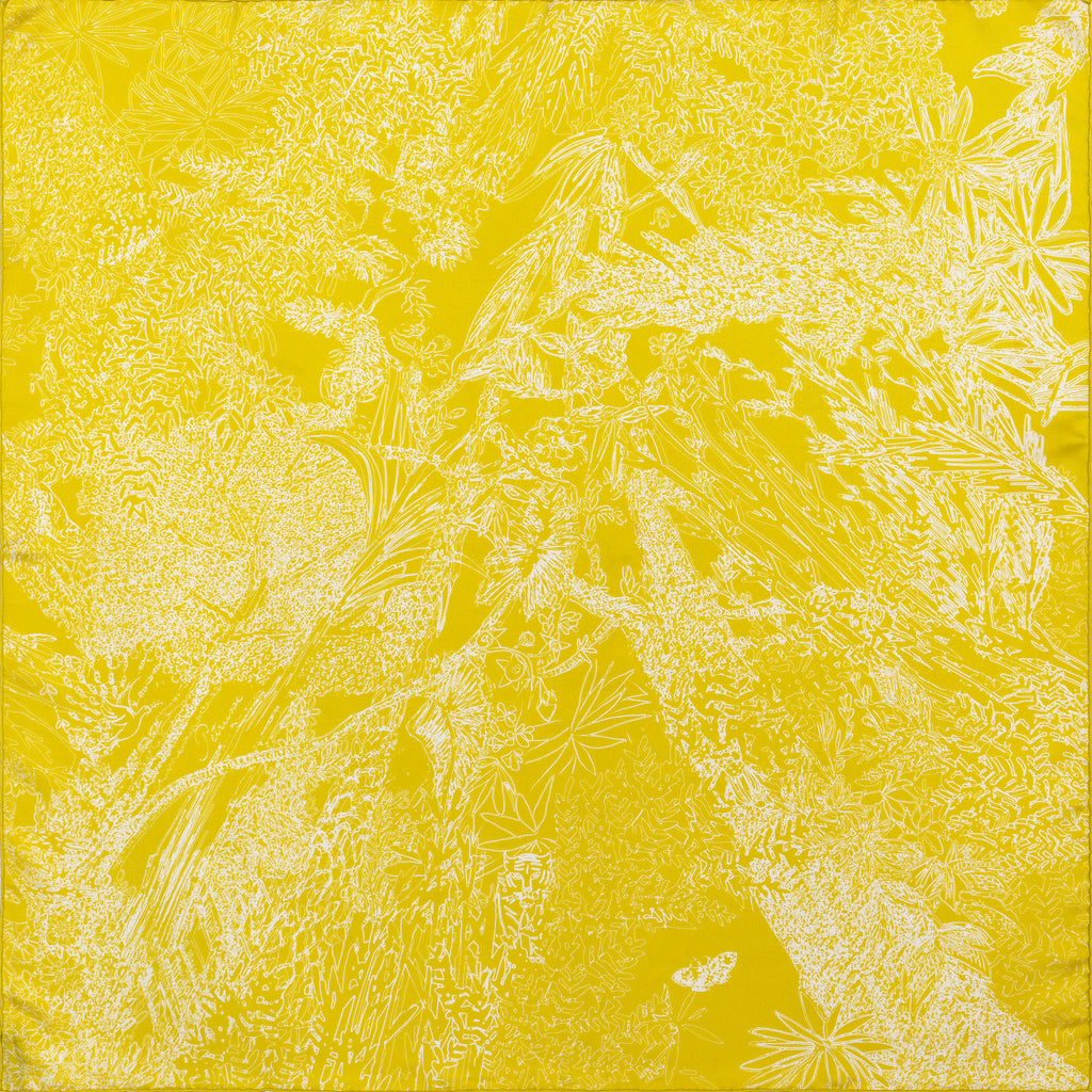 SILK SQUARE SCARF 65 - MAYA MINI YELLOW