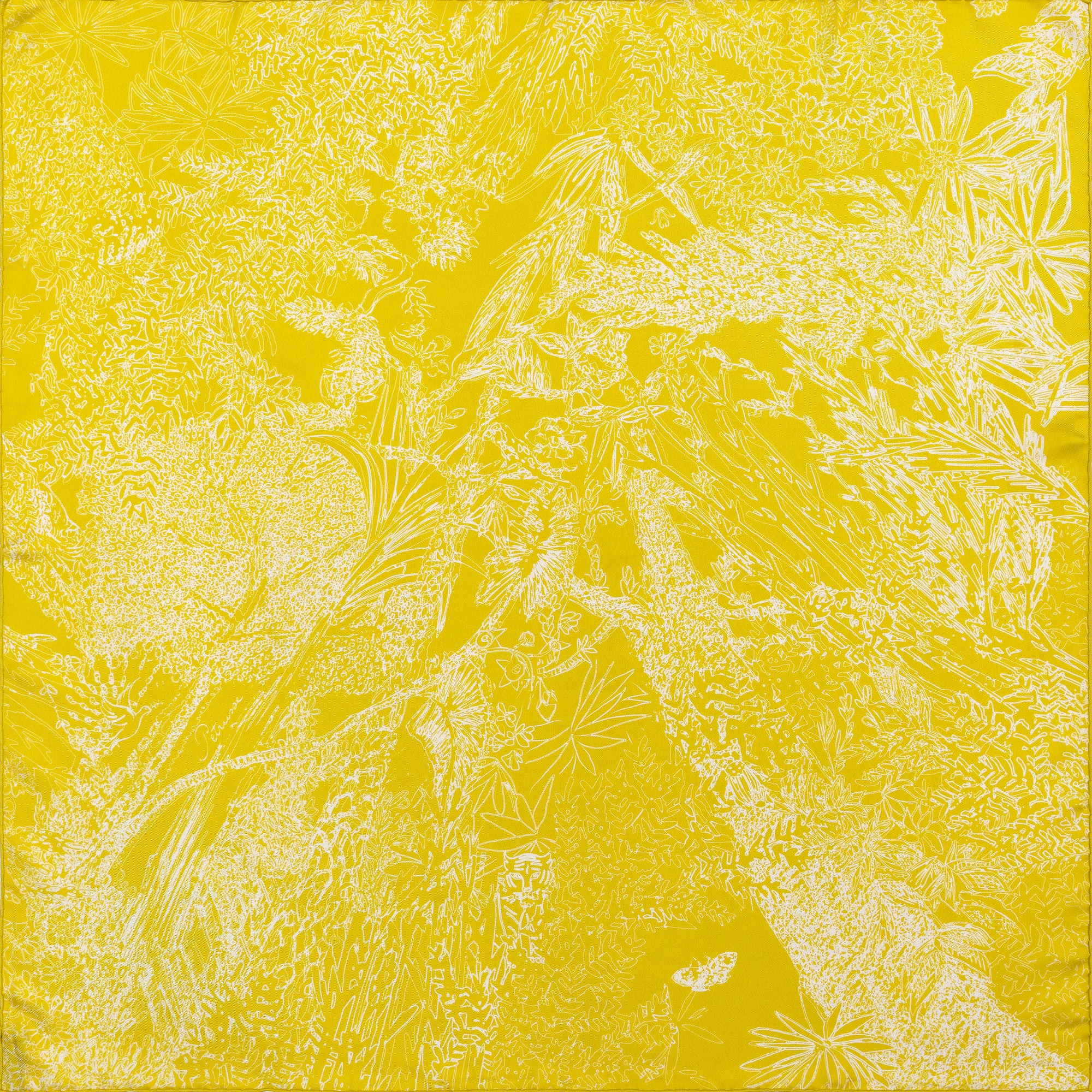 SILK SQUARE SCARF 65 - MAYA MINI YELLOW