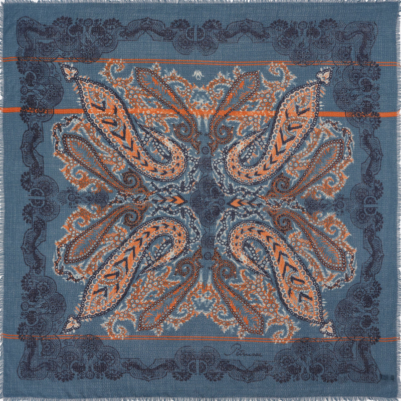 PETRUSSE CARRE LAINE 120 - MOON DENIM ORANGE