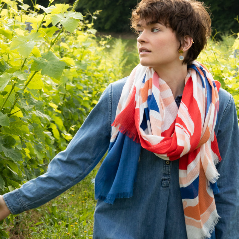 COTTON STOLE - OCTAVE PEACH PINK