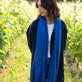 Écharpe En Laine Et Soie Petrusse Palma Bleu Roi | Etole Intemporelle