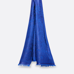 Écharpe En Laine Et Soie Petrusse Palma Bleu Roi | Etole Intemporelle