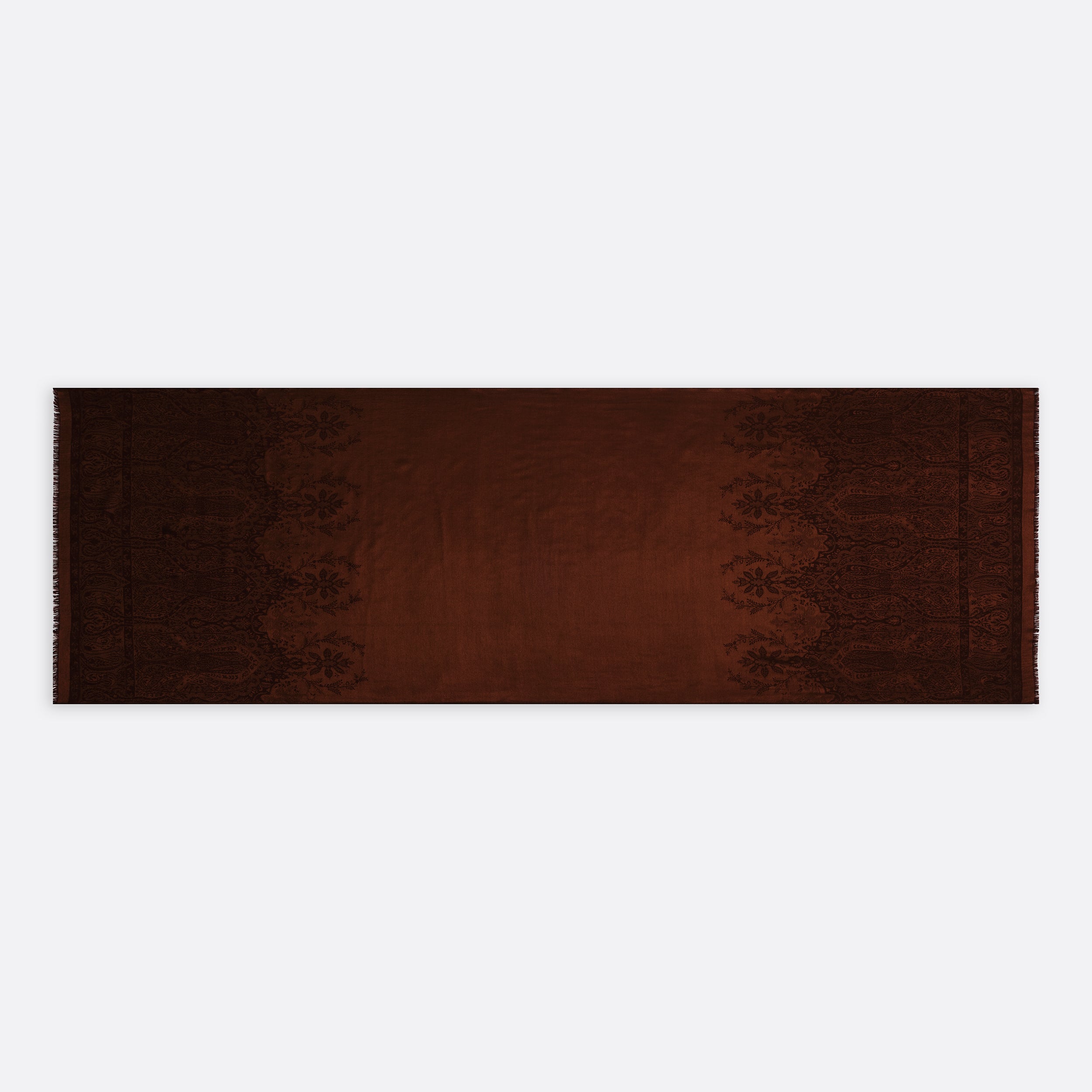 Écharpe En Laine Et Soie Petrusse Palma Brun Caramel | L’Essential