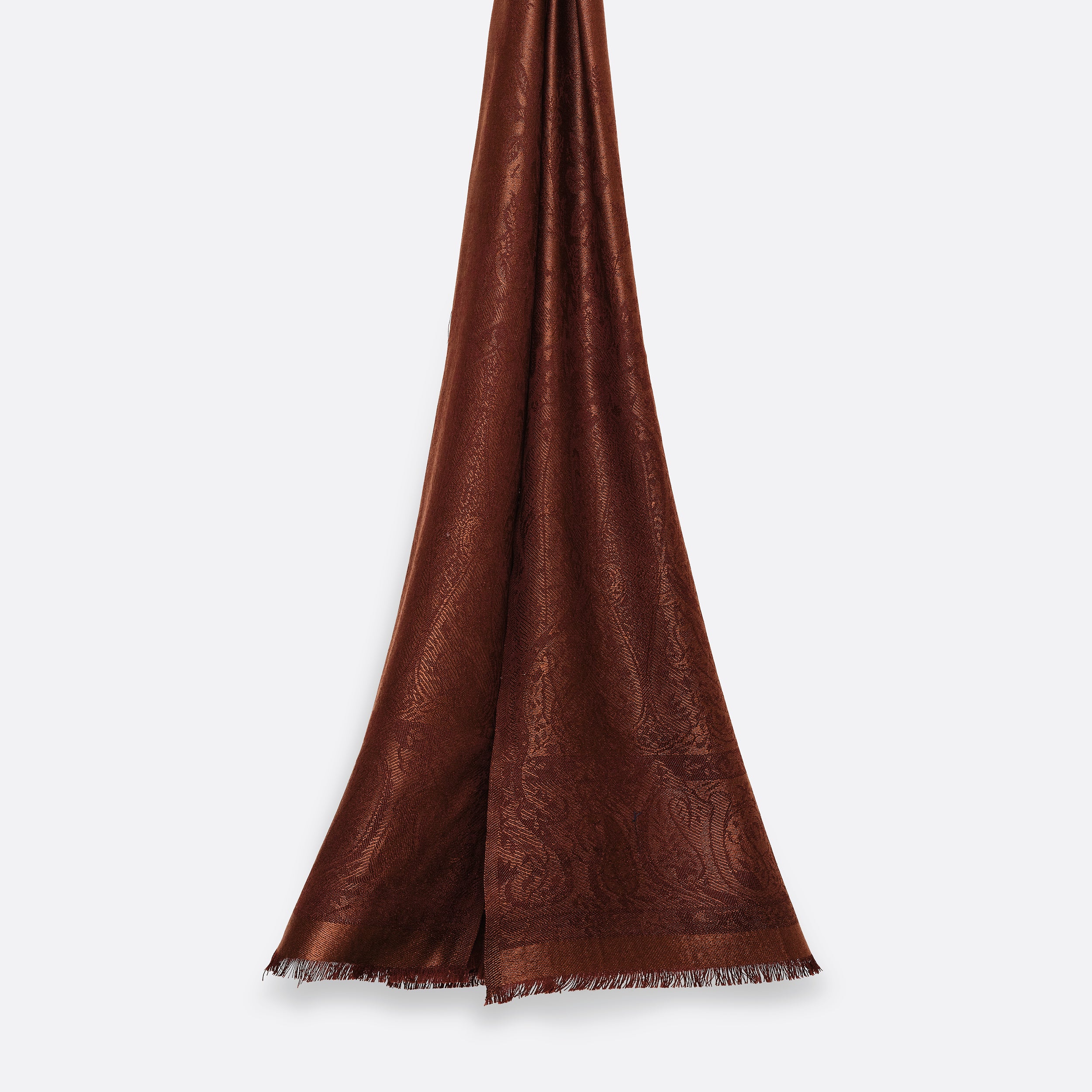 Écharpe En Laine Et Soie Petrusse Palma Brun Caramel | L’Essential